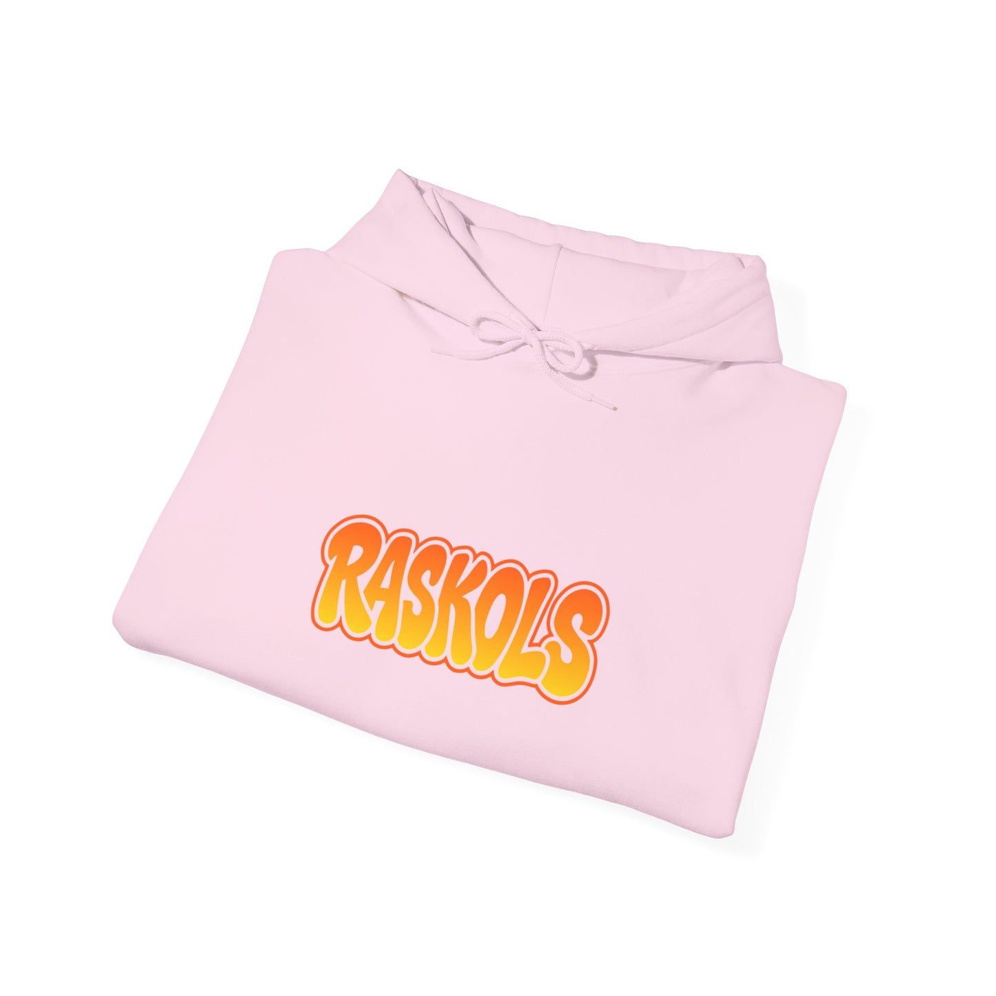 Raskols Retro Bubble Logo Hoodie – Vintage Orange & Yellow Graphic