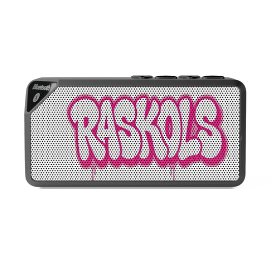 Bluetooth Speaker — Pink Graffiti "RASKOLS" Portable Wireless Speaker